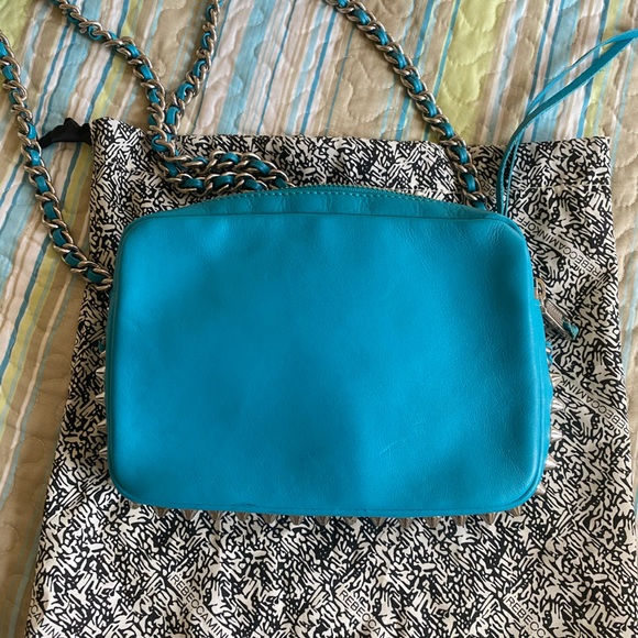 Rebecca Minkoff Studded Turquoise Crossbody Leather Bag - Picture 6 of 10